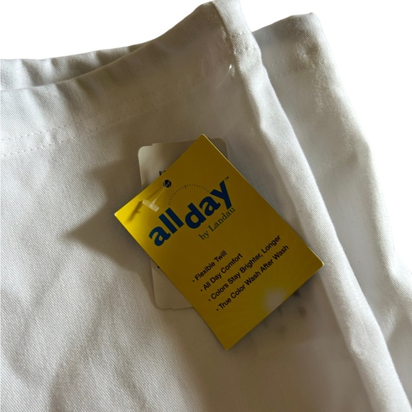 All day by Landau white drawstring scrub pants unisex size XSM NWT - Picture 2 of 5